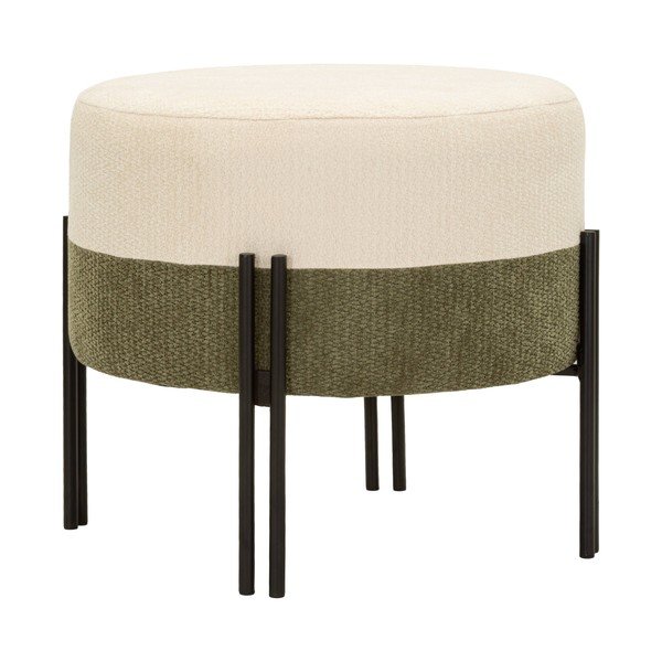 Khaki-krémszínű puff Modern Style – Mauro Ferretti