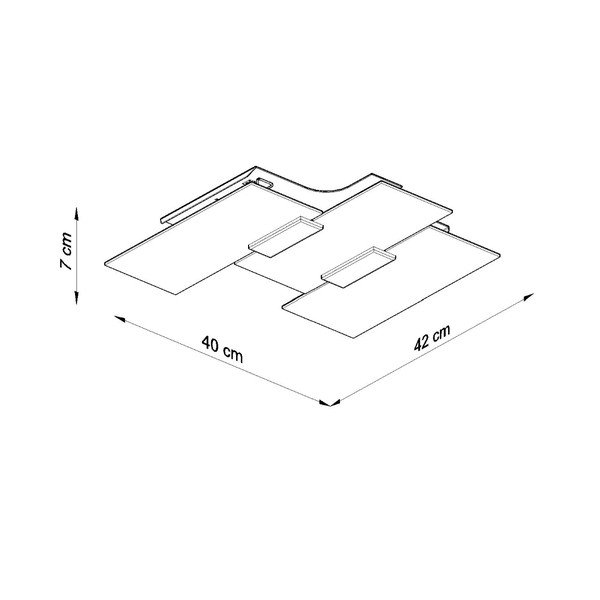 Fehér mennyezeti lámpa üveg búrával 42x40 cm Veronica – Sollux-image-3