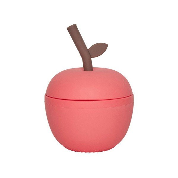 Piros szilikon gyerek bögre Apple – OYOY Mini