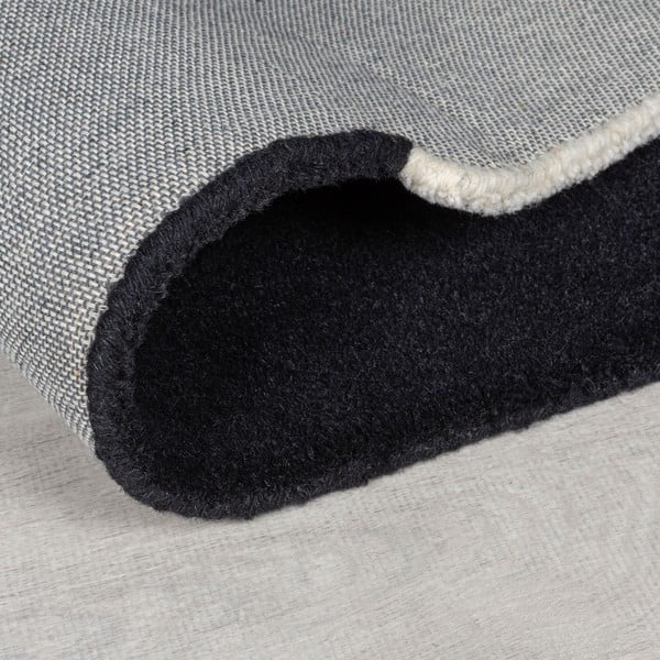 Fekete-szürke kézi szövésű gyapjú szőnyeg 120x180 cm Collage Monochrome – Flair Rugs-image-2