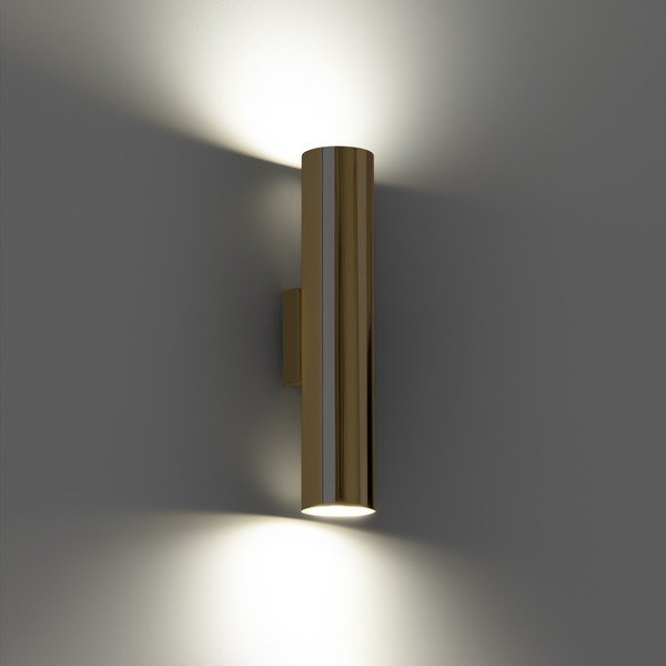 Aranyszínű fém fali lámpa ø 6 cm Castro – Sollux-image-3