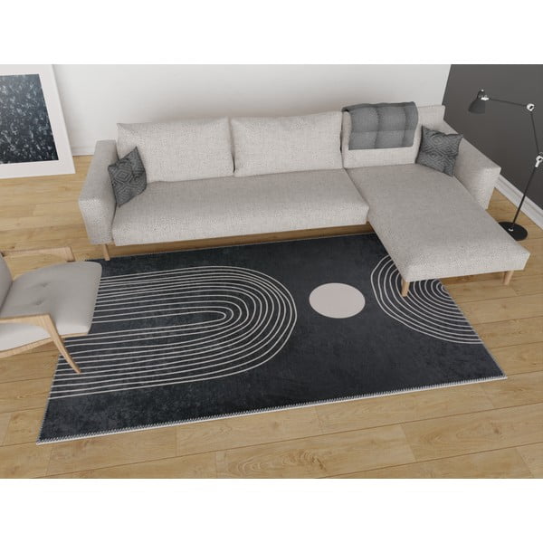 Antracitszürke mosható szőnyeg 120x160 cm – Vitaus-image-1