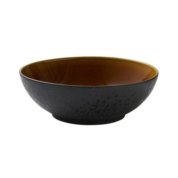 Fekete-borostyán színű kőedény tál ø 30 cm Gastro Black/Amber – Bitz