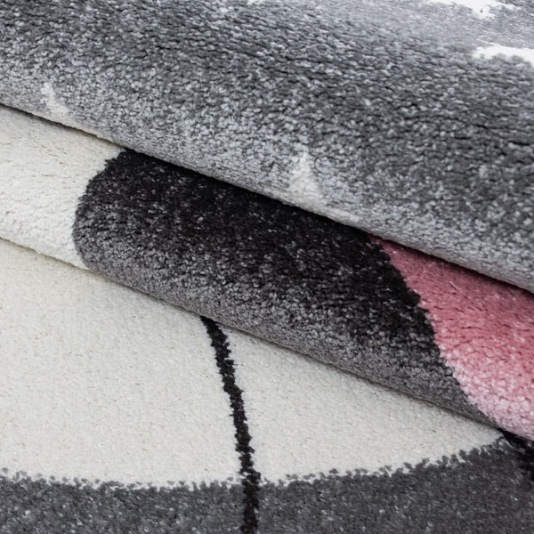 Rózsaszín-szürke gyerek szőnyeg 80x150 cm Kids – Ayyildiz Carpets-image-2