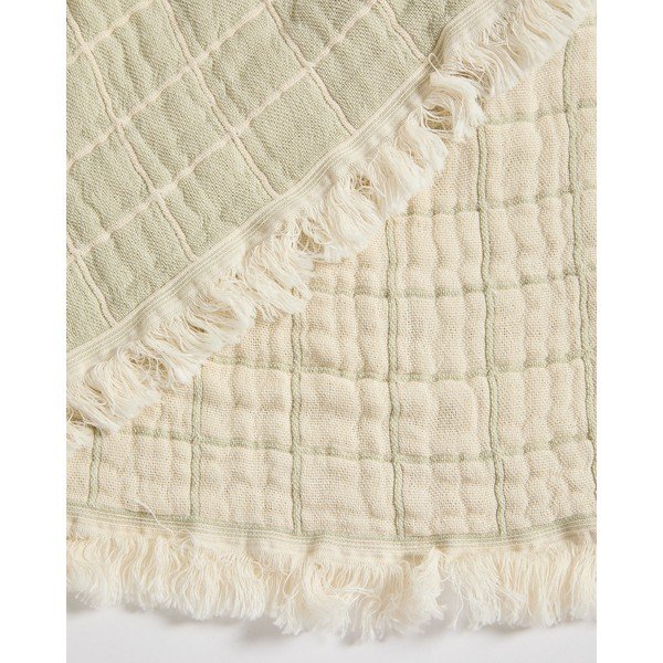 Világoszöld jacquard gyerek takaró 130x170 cm Tivaro – Kave Home-image-4