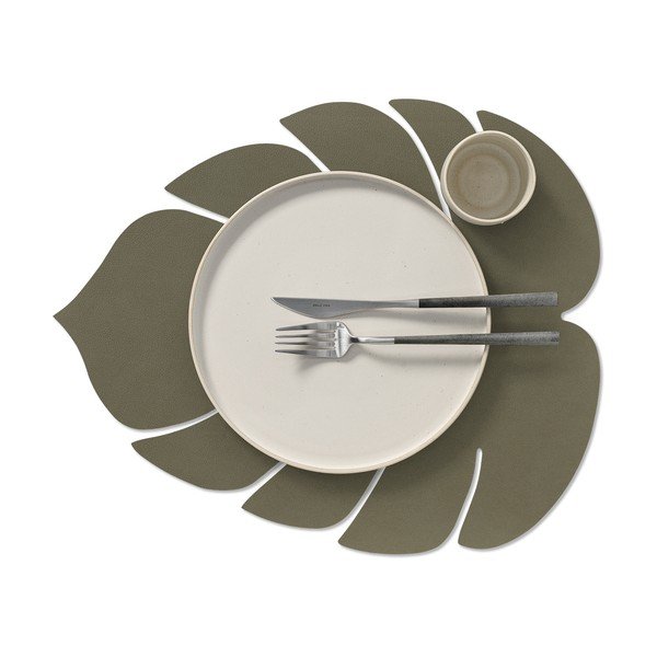 Öko bőr tányéralátét 35x42 cm Monstera Leaf Nupo – LIND DNA-image-1