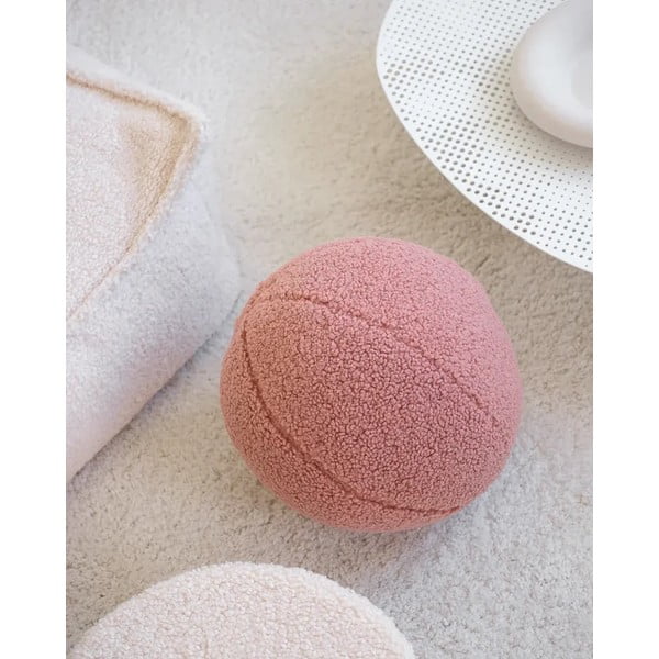 Rózsaszín buklé párna gyerek kanapéhoz Ball – Wigiwama-image-4