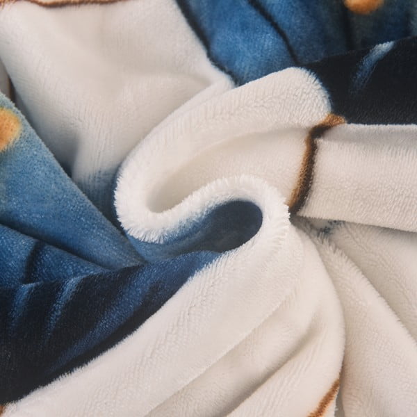 Sötétkék egyszemélyes mikroplüss ágyneműhuzat 140x200 cm Marbella – My House-image-2