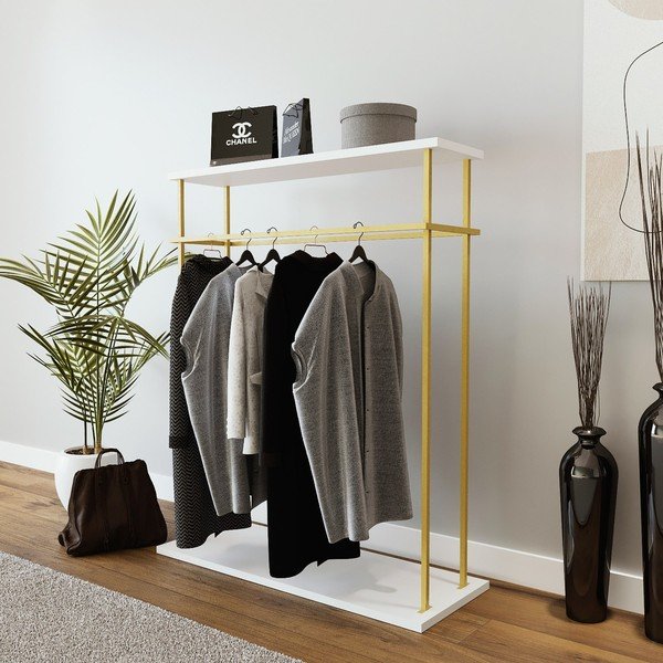 Fehér ruhatartó állvány Wuppertal – Kalune Design-image-2