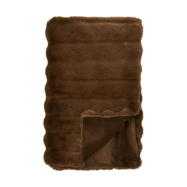 Barna műszőrme takaró 130x180 cm Galena – House Nordic