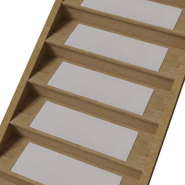 Krémszínű pamut lépcsőszőnyeg szett 16 db-os 25x65 cm Ekru – Vitaus-image-2