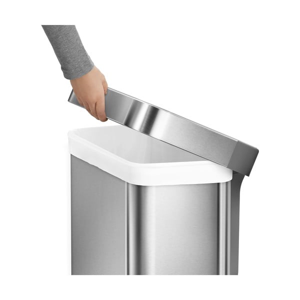 Rozsdamentes acél pedálos szemetes 45 l - simplehuman-image-4