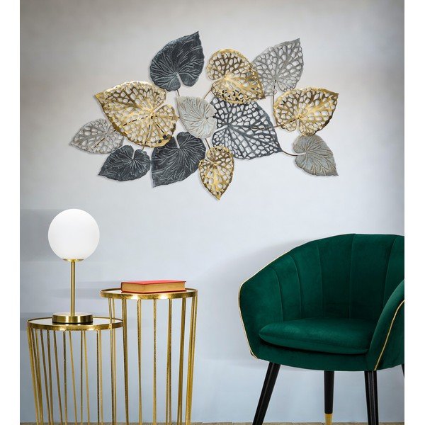 Ory -C- levél motívumos fali fémdekoráció, 110 x 66 cm - Mauro Ferretti-image-1