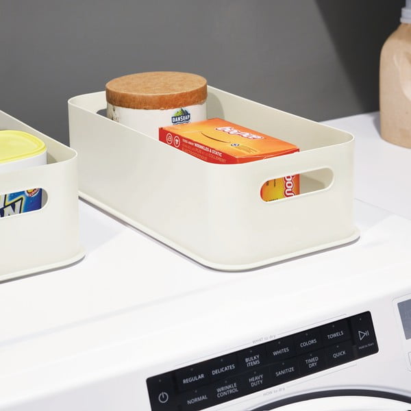 Eco Handled fehér tárolódoboz, 21,3 x 43 cm - iDesign-image-1