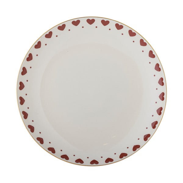 Fehér agyagkerámia tányér karácsonyi mintával ø 26,5 cm Jolly – Bloomingville