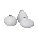 Világosszürke porcelán váza készlet 3 db-os (magasság 9 cm) Nona – Blomus