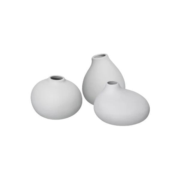 Fehér porcelán váza készlet 3 db-os (magasság 9 cm) Nona – Blomus