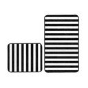 Fehér-fekete fürdőszobai kilépő szett 2 db-os 60x100 cm – Mila Home