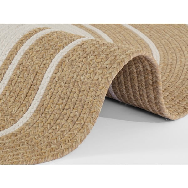 Természetes színű kerek kültéri szőnyeg ø 200 cm - NORTHRUGS-image-2