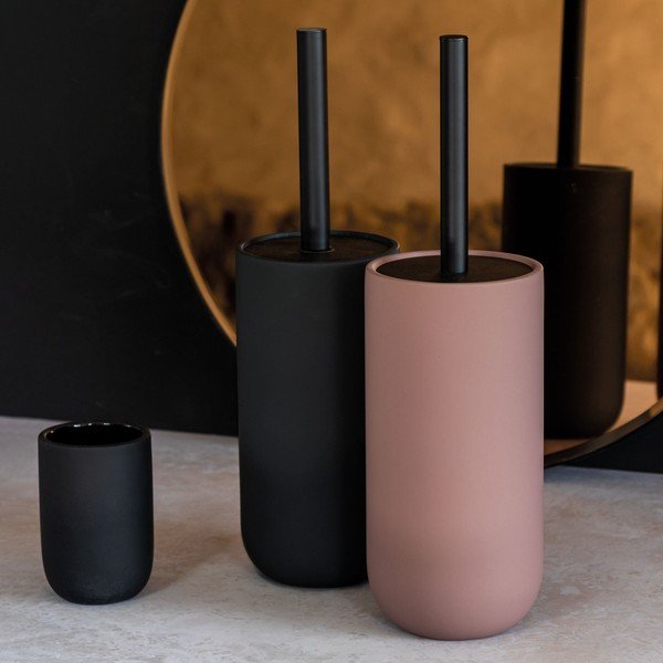 Fekete kerámia WC-kefe Lotus – Mette Ditmer Denmark-image-1