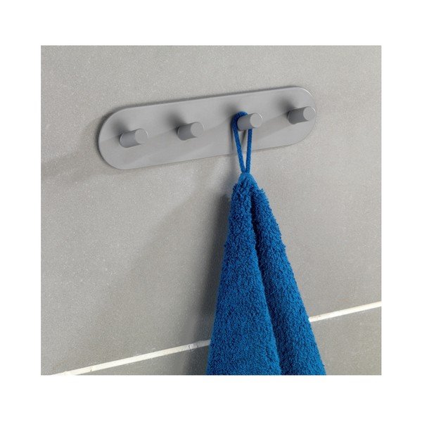 Piceno szürke öntapadós fali fogas 4 akasztóval - Wenko-image-4