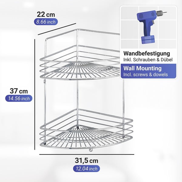 Milano függő fürdőszobai sarokpolc - Wenko-image-2