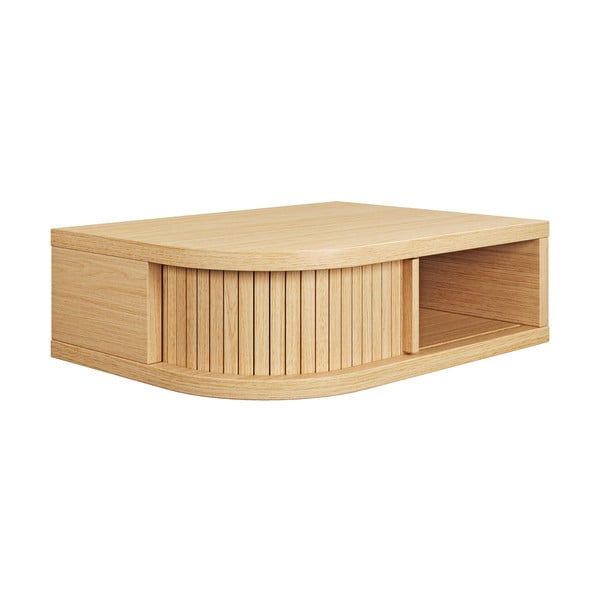 Natúr színű éjjeliszekrény tölgyfa dekorral Farsta – Woodman-image-2