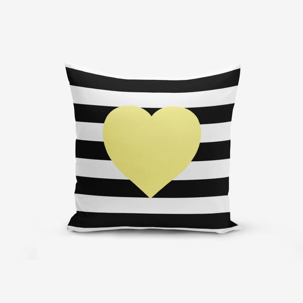 Striped Yellow pamutkeverék párnahuzat, 45 x 45 cm - Minimalist Cushion Covers
