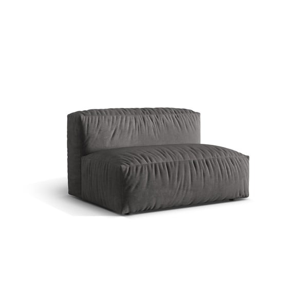 Szürke bársony kanapé modul (középső rész) Martina – Micadoni -image-1