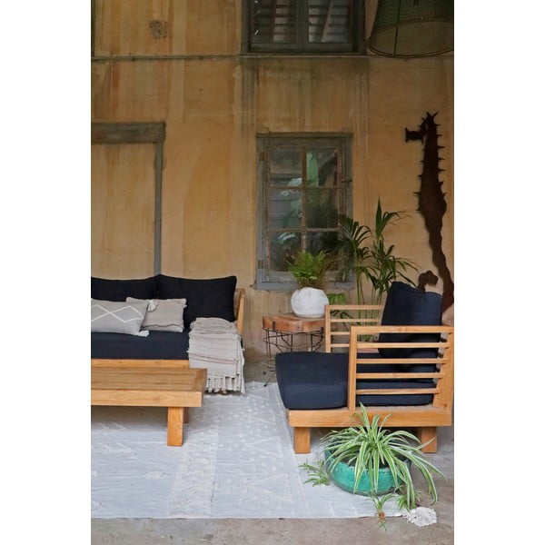 Fehér mosható kézi szövésű pamut szőnyeg 200x300 cm Tribu Natural – Lorena Canals-image-3