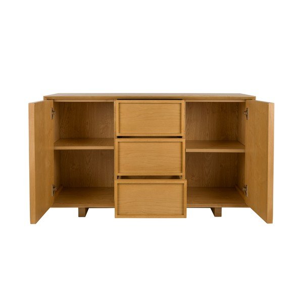 Natúr színű kőrisfa komód 120x70x45 cm Raster – Zuiver-image-4