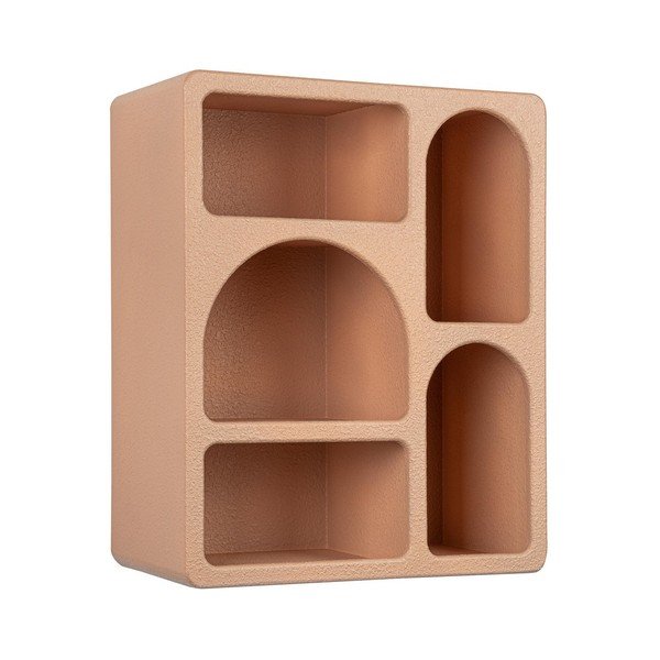 Terrakotta színű többszintes fali polc 40 cm Creamy – Bizzotto