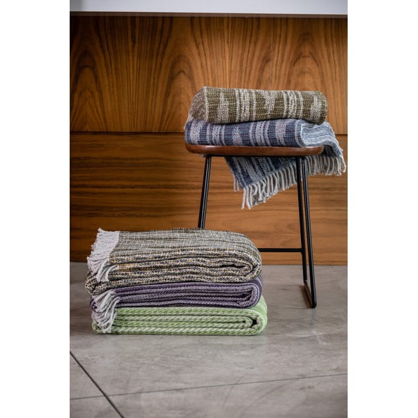 Zanzibar sötétzöld pléd, 140 x 180 cm - Euromant-image-3