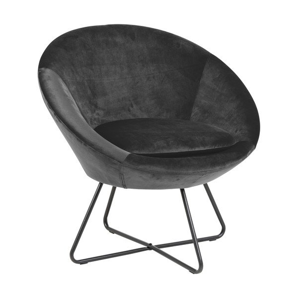 Center szürke bársony fotel - Actona