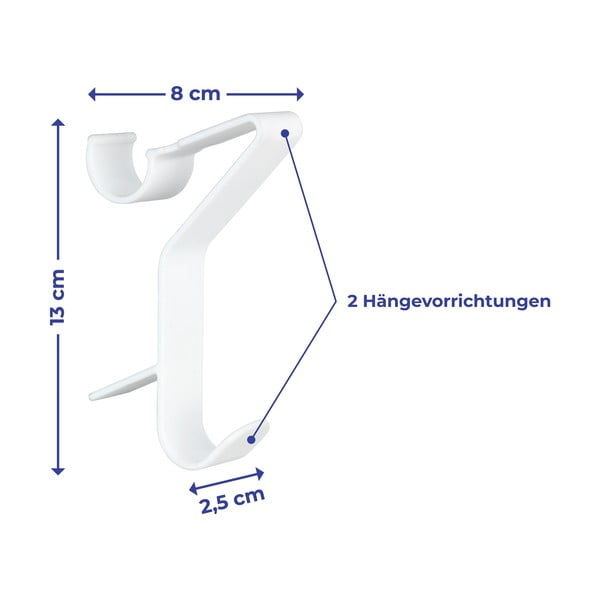 Fehér függő műanyag akasztó szett 3 db-os – Maximex-image-4