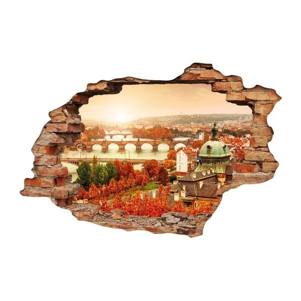 Prágai ősz 3D falmatrica, 90 x 60 cm - Ambiance-image-2