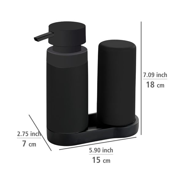 Easy Squeez-e fekete mosogatószer tartó állvány adagolóval - Wenko-image-3