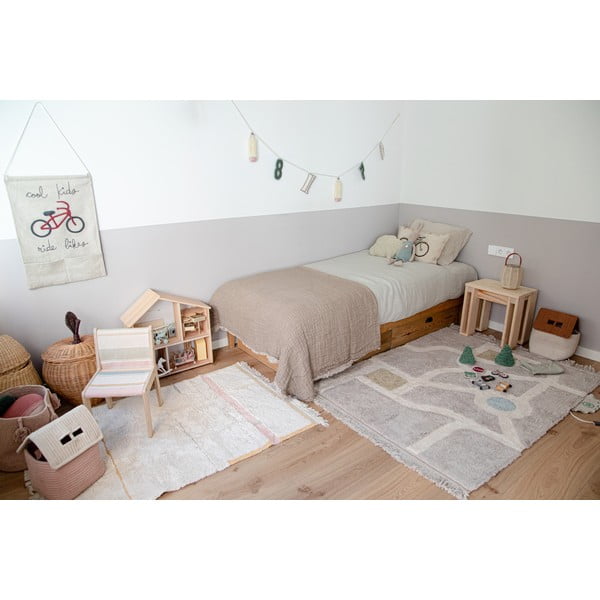 Rózsaszín-krémszínű mosható kézi szövésű pamut szőnyeg 90x130 cm Lanes Vintage Nude – Lorena Canals-image-3