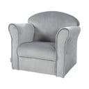 Világosszürke bársony gyerek fotel Lil Sofa – Roba