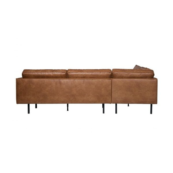 Barna bőrutánzat sarokkanapé (bal oldali-L alakú) Rodeo – WOOOD-image-4