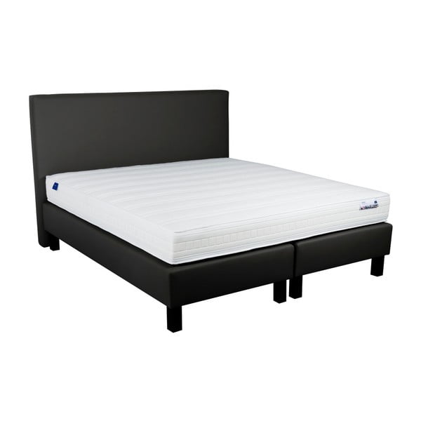 Domino fekete boxspring ágy, 200 x 140 cm - Revor