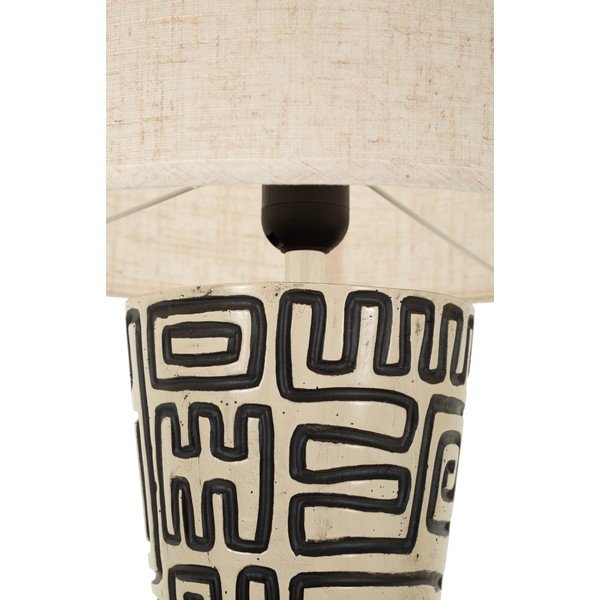 Fekete-krémszínű állólámpa textil búrával (magasság 145 cm) Nairobi – Mauro Ferretti-image-3