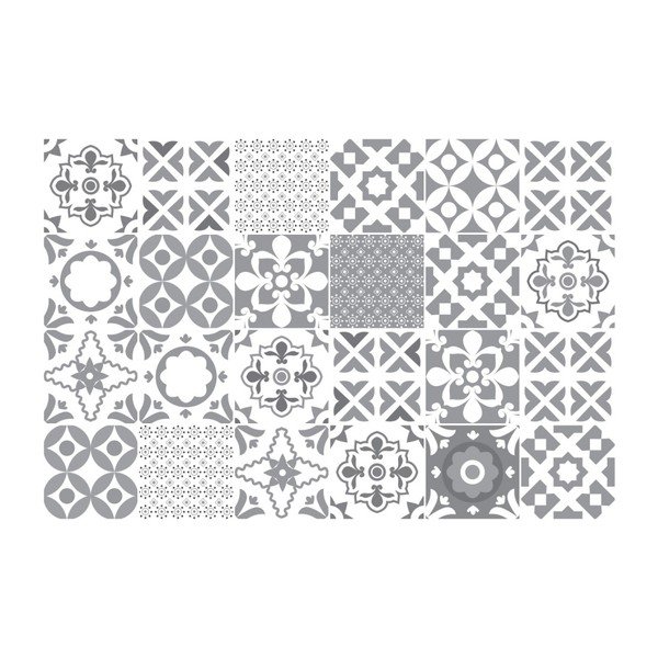 Wall Decal Tiles Azulejos Badgio 24 db-os falmatrica szett, 10 x 10 cm - Ambiance-image-1