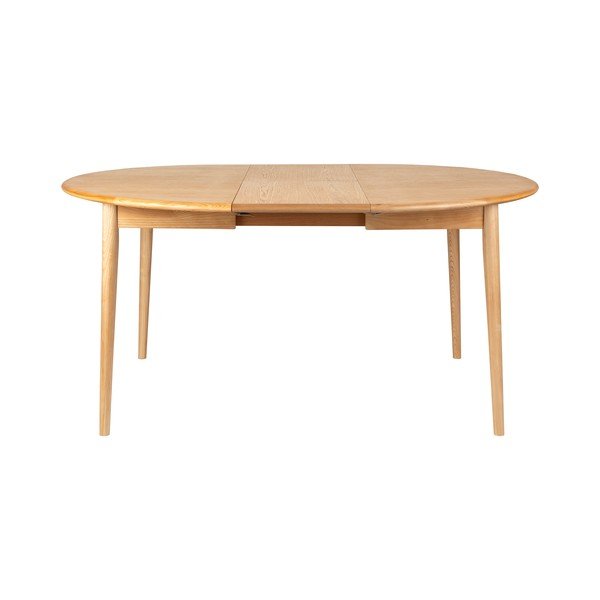 Kerek bővíthető étkezőasztal tölgyfa dekoros asztallappal és hosszabbító asztallappal ø 120 cm Twist – Zuiver-image-3