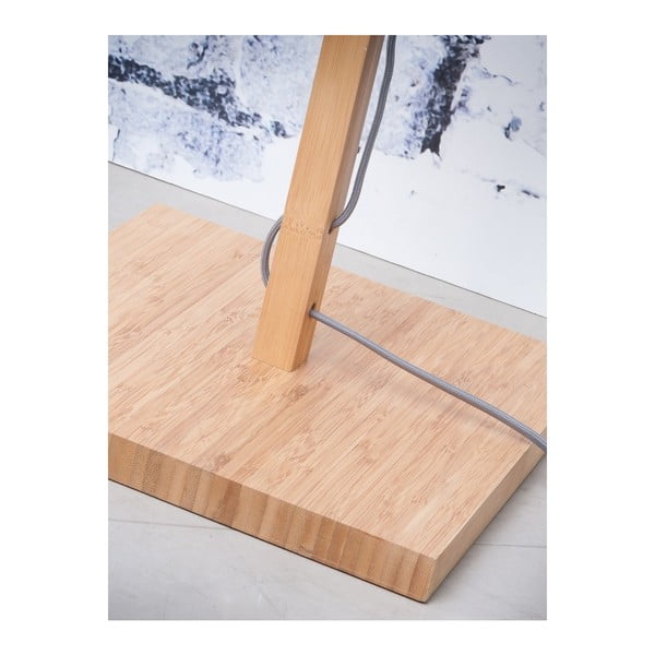 Fuji állólámpa sötétszürke búrával és bambusz lámpatesttel - Good&Mojo-image-3