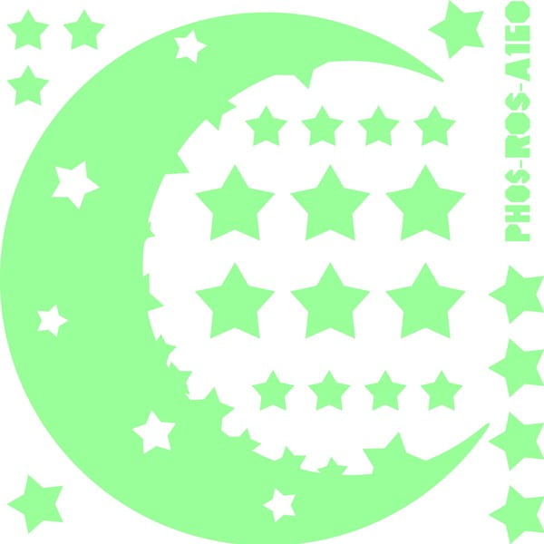 Fanastick Fanastick Moon And The Stars sötétben világító falmatrica-image-1