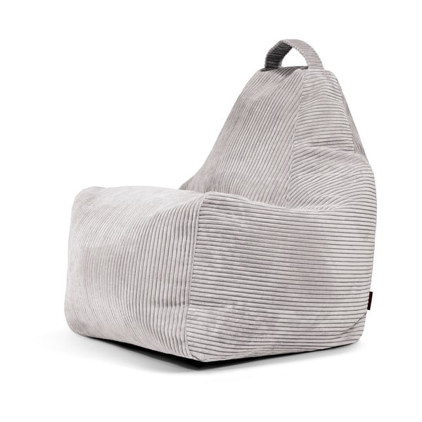 Világosszürke kordbársony babzsákfotel Play Amuse – SLOWDOWN