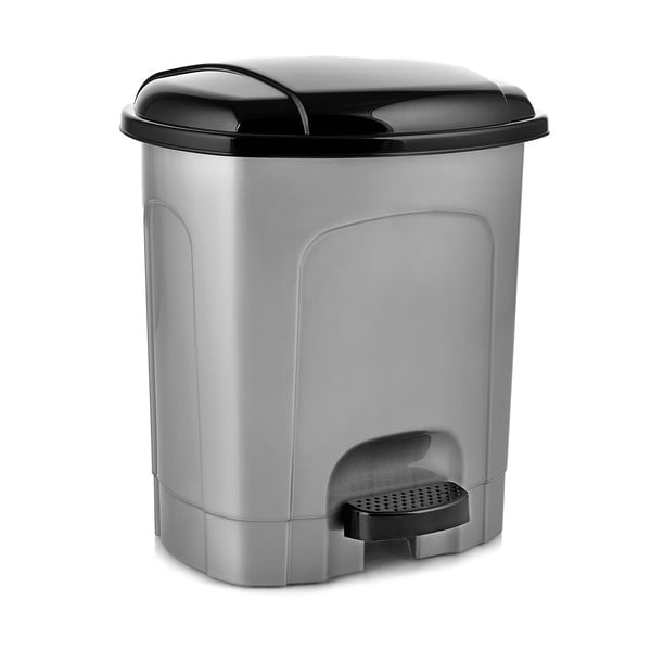 Szürke műanyag pedálos szemetes 30 l – Orion