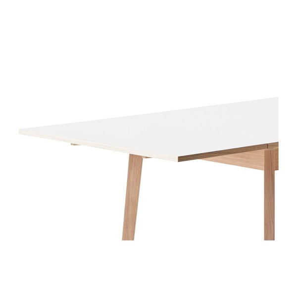 Single kihúzható étkezőasztal fehér asztallappal, 180 x 90 cm - Hammel-image-4