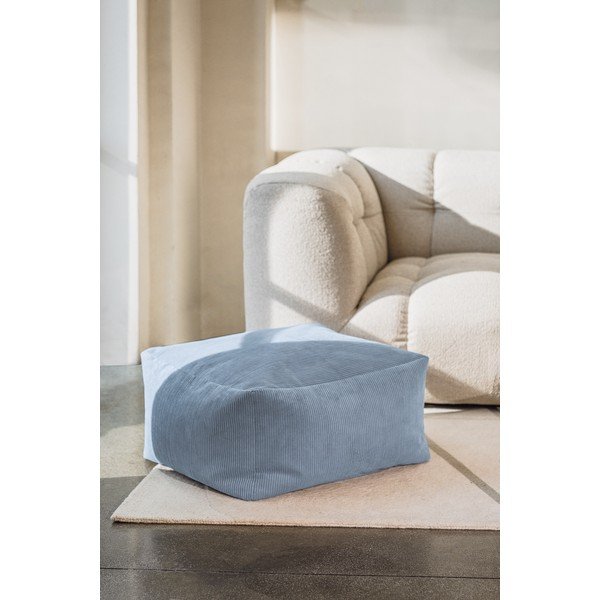 Világoskék kordbársony puff Keno – noo.ma-image-1